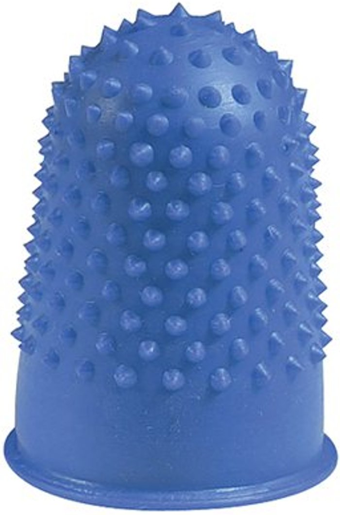 Office Monster | Q-Connect Q-Connect Thimblettes Size 1 Blue (Pack of 12) KF21509 Q-Connect Q-Connect Thimblettes Size 1 Blue (Pack of 12) KF21509