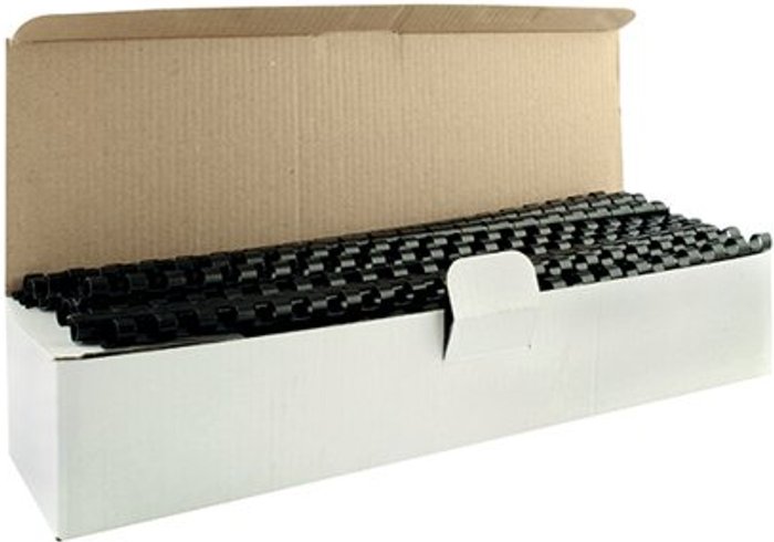 Office Monster | Q-Connect Q-Connect Black 8mm Binding Combs (Pack of 100) KF24018 Q-Connect Q-Connect Black 8mm Binding Combs (Pack of 100) KF24018