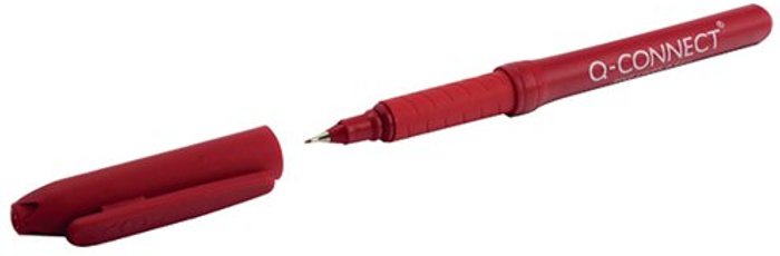 Office Monster | Q-Connect Q-Connect Fineliner Pen 0.4mm Red (Pack of 10) KF25009 Q-Connect Q-Connect Fineliner Pen 0.4mm Red (Pack of 10) KF25009