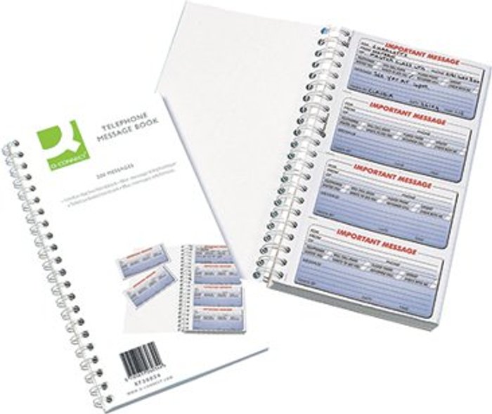 Office Monster | Q-Connect Q-Connect Duplicate Telephone Message Book 200 Messages KF26034 Q-Connect Q-Connect Duplicate Telephone Message Book 200 Messages KF26034