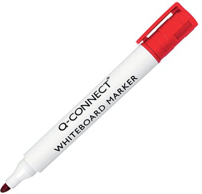 Office Monster | Q-Connect Q-Connect Drywipe Marker Pen Red (Pack of 10) KF26037 Q-Connect Q-Connect Drywipe Marker Pen Red (Pack of 10) KF26037