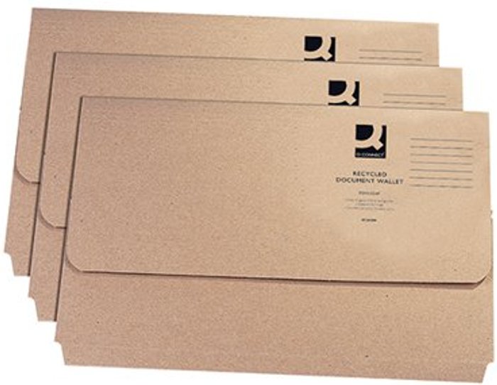 Office Monster | Q-Connect Q-Connect Document Wallet Foolscap Buff (Pack of 50) KF26090 Q-Connect Q-Connect Document Wallet Foolscap Buff (Pack of 50) KF26090