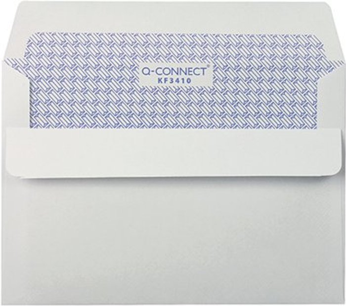 Office Monster | Q-Connect Q-Connect C6 Envelope Low Window Self Seal 90gsm White (Pack of 1000) 7041 Q-Connect Q-Connect C6 Envelope Low Window Self Seal 90gsm White (Pack of 1000) 7041