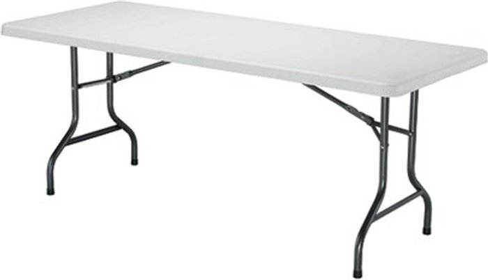 Office Monster | Jemini Jemini Rectangular Folding Table 1830x760x740mm White KF72330 Jemini Jemini Rectangular Folding Table 1830x760x740mm White KF72330