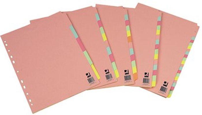 Office Monster | Q-Connect Q-Connect 10-Part Extra Wide Subject Divider A4 KF76982 Q-Connect Q-Connect 10-Part Extra Wide Subject Divider A4 KF76982
