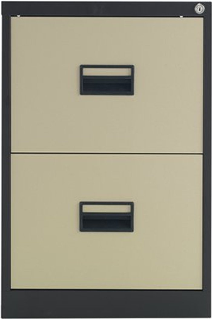 Office Monster | Talos Talos 2 Drawer Filing Cabinet 465x620x700mm Coffee Cream KF78763 Talos Talos 2 Drawer Filing Cabinet 465x620x700mm Coffee Cream KF78763
