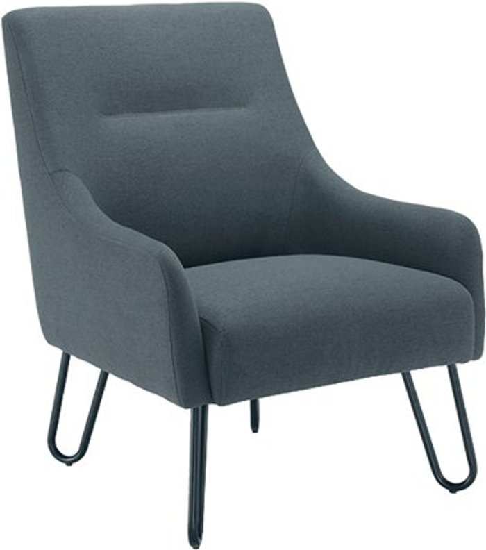 Office Monster | Jemini Jemini Reception Armchair Hairpin Leg Grey KF79142 Jemini Jemini Reception Armchair Hairpin Leg Grey KF79142