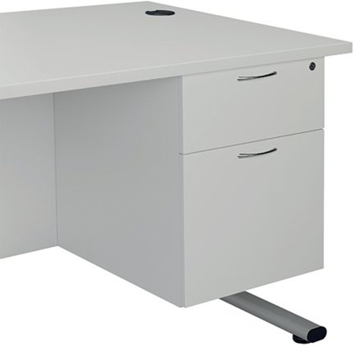Office Monster | Jemini Jemini 2 Drawer Fixed Pedestal 404x500x495mm White KF79865 Jemini Jemini 2 Drawer Fixed Pedestal 404x500x495mm White KF79865