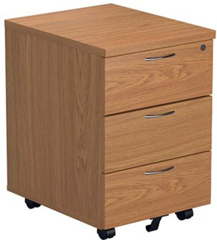 Office Monster | Jemini Jemini 3 Drawer Mobile Pedestal 400x500x595mm Nova Oak KF79873 Jemini Jemini 3 Drawer Mobile Pedestal 400x500x595mm Nova Oak KF79873