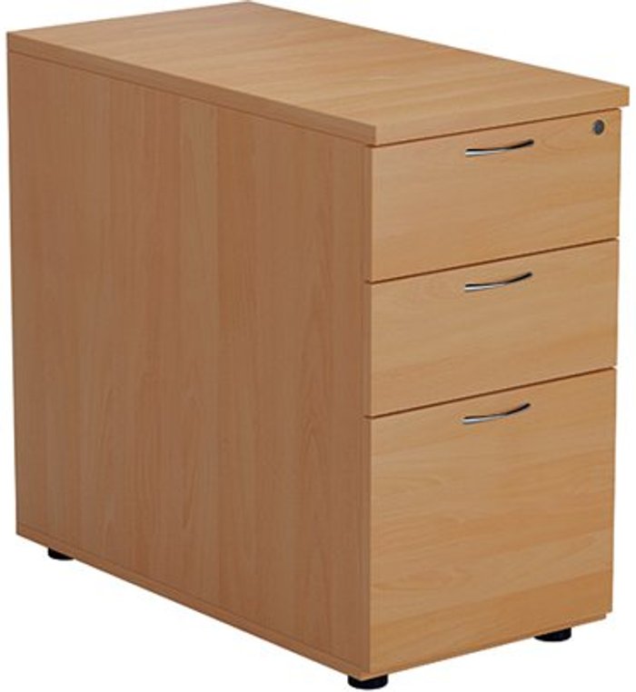 Office Monster | First First 3 Drawer Desk High Pedestal 404x800x730mm Deep Beech KF79930 First First 3 Drawer Desk High Pedestal 404x800x730mm Deep Beech KF79930