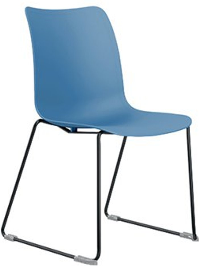 Office Monster | Jemini Jemini Flexi Skid Chair Blue KF80395 Jemini Jemini Flexi Skid Chair Blue KF80395