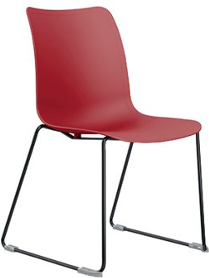 Office Monster | Jemini Jemini Flexi Skid Chair Red KF80398 Jemini Jemini Flexi Skid Chair Red KF80398