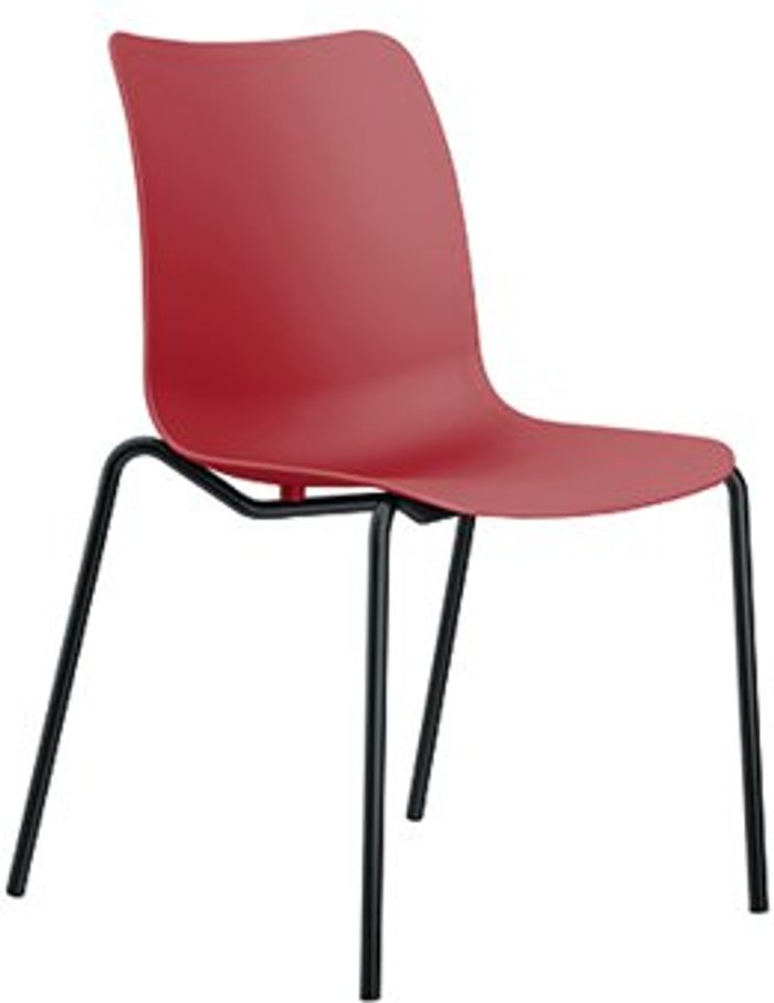 Office Monster | Jemini Jemini Flexi 4 Leg Chair Red KF81065 Jemini Jemini Flexi 4 Leg Chair Red KF81065