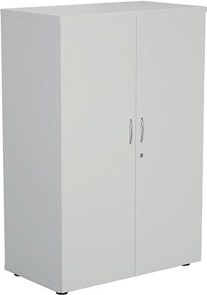 Office Monster | First First Wooden Storage Cupboard 800x450x1200mm White KF820925 First First Wooden Storage Cupboard 800x450x1200mm White KF820925