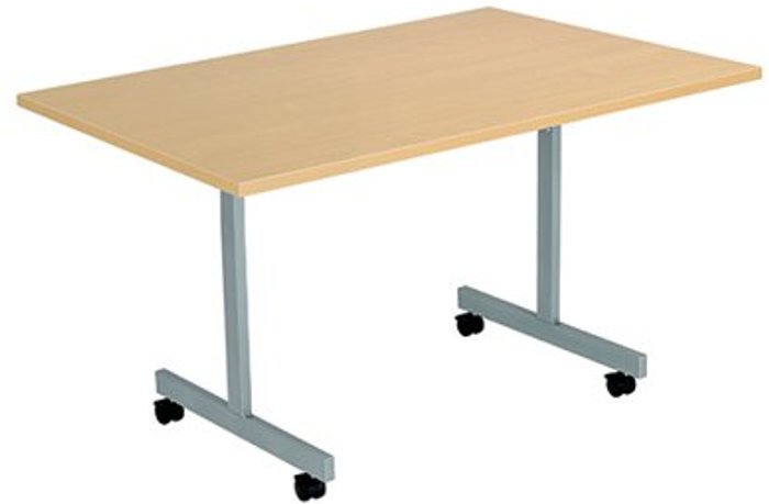 Office Monster | Jemini Jemini Rectangular Tilting Table 1200x700x730mm Nova Oak/Silver KF822391 Jemini Jemini Rectangular Tilting Table 1200x700x730mm Nova Oak/Silver KF822391