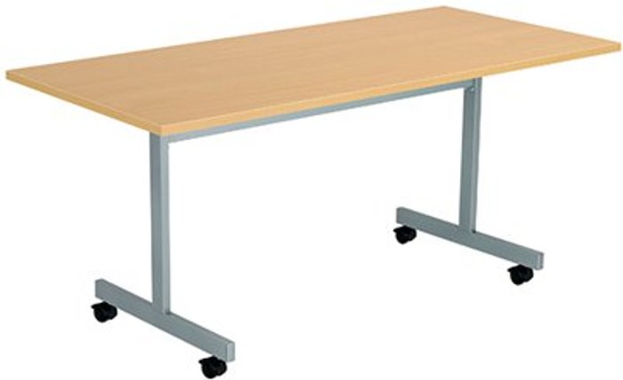 Office Monster | Jemini Jemini Rectangular Tilting Table 1600x800x730mm Nova Oak/Silver KF822411 Jemini Jemini Rectangular Tilting Table 1600x800x730mm Nova Oak/Silver KF822411