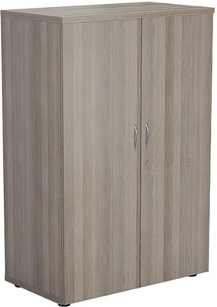 Office Monster | Jemini Jemini Wooden Cupboard 800x450x1200mm Grey Oak KF822931 Jemini Jemini Wooden Cupboard 800x450x1200mm Grey Oak KF822931