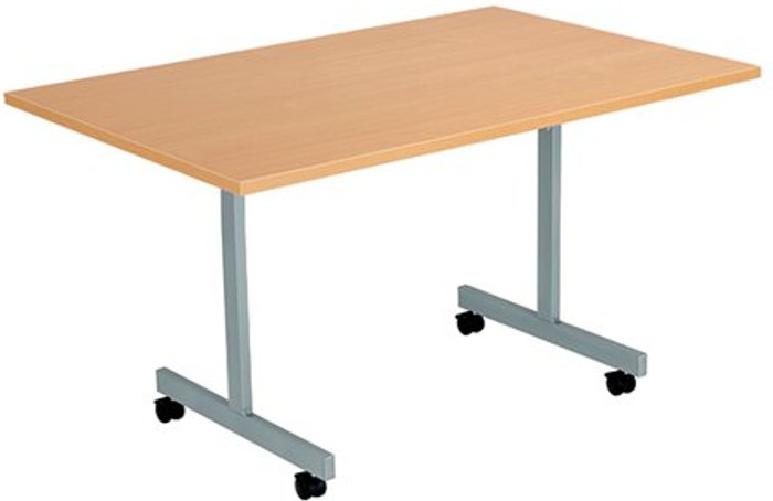 Office Monster | Jemini Jemini Rectangular Mobile Tilting Table 1200x700x720mm Beech KF822991 Jemini Jemini Rectangular Mobile Tilting Table 1200x700x720mm Beech KF822991