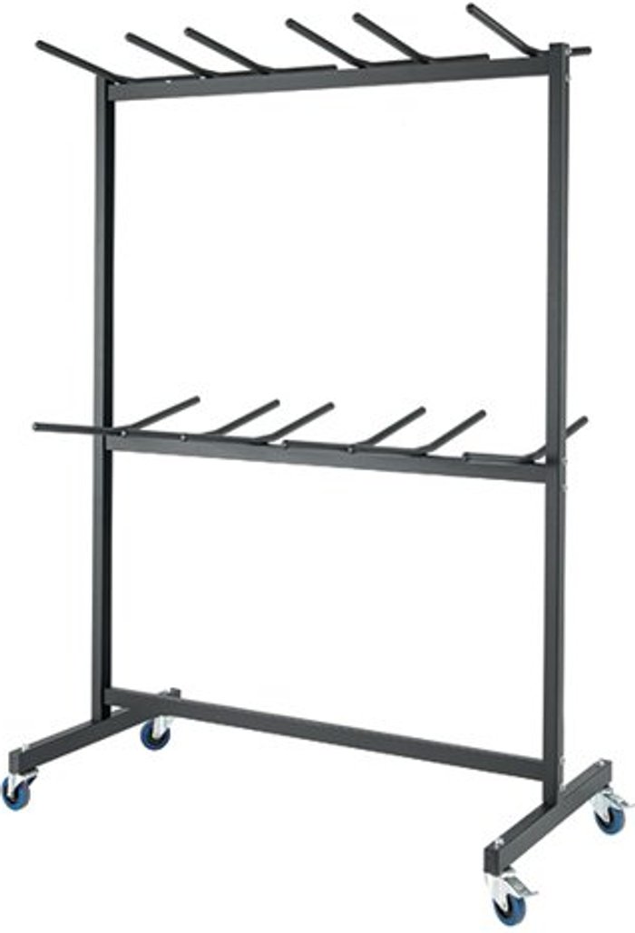 Office Monster | Titan Titan Folding Chair Trolley 790x1750x2250mm Black KF90570 Titan Titan Folding Chair Trolley 790x1750x2250mm Black KF90570