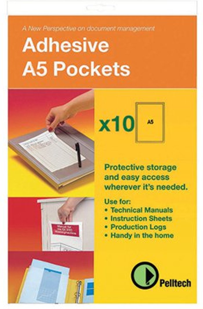 Office Monster | Pelltech Pelltech Maxi Pocket A5 (Pack of 10) PLL25544 Pelltech Pelltech Maxi Pocket A5 (Pack of 10) PLL25544