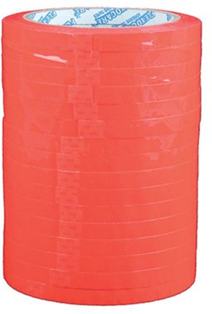 Office Monster | Flexocare Polypropylene Tape 9mmx66m Red (Pack of 16) 70521252 Flexocare Polypropylene Tape 9mmx66m Red (Pack of 16) 70521252