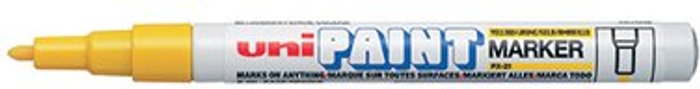 Office Monster | Uni-Ball Uni-Ball Uni Paint PX-21 Marker Fine Yellow (Pack of 12) 124511000 Uni-Ball Uni-Ball Uni Paint PX-21 Marker Fine Yellow (Pack of 12) 124511000