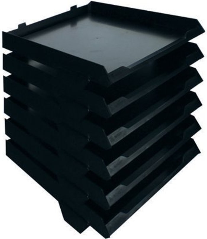 Office Monster | Avery Avery Black A4 6 Tier Paper Stack (W250xD320xH300mm) 5336BLK Avery Avery Black A4 6 Tier Paper Stack (W250xD320xH300mm) 5336BLK