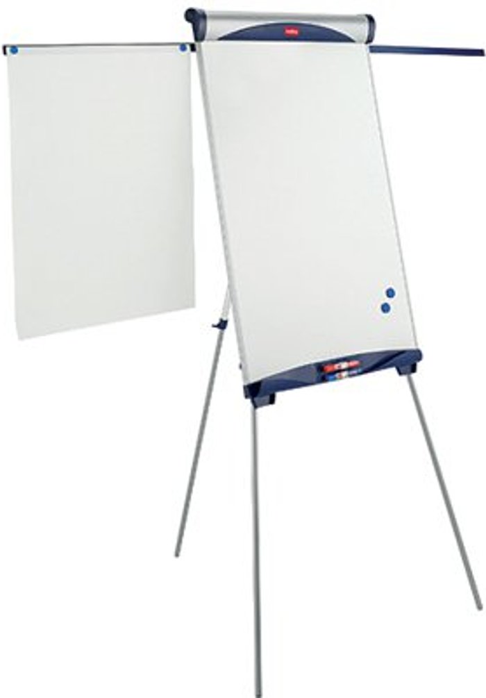 Office Monster | Nobo Nobo Shark Flipchart and Drywipe Easel Blue/Silver 1901918 Nobo Nobo Shark Flipchart and Drywipe Easel Blue/Silver 1901918