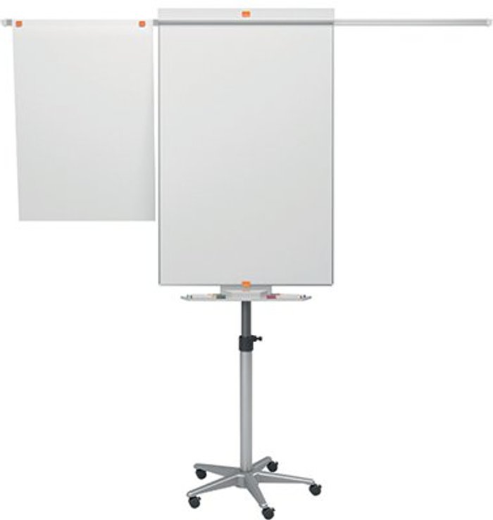Office Monster | Nobo Nobo Piranha Mobile Flipchart and Drywipe Easel Blue/Silver 1901920 Nobo Nobo Piranha Mobile Flipchart and Drywipe Easel Blue/Silver 1901920