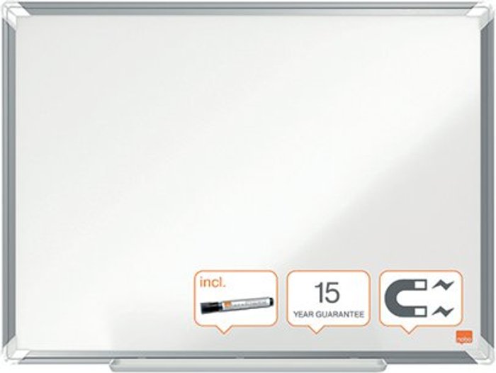 Office Monster | Nobo Nobo Premium Plus Steel Magnetic Whiteboard 600 x 450mm 1915154 Nobo Nobo Premium Plus Steel Magnetic Whiteboard 600 x 450mm 1915154