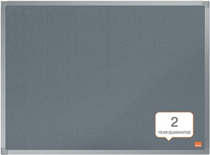 Office Monster | Nobo Nobo Essence Felt Notice Board 600 x 450mm Grey 1915204 Nobo Nobo Essence Felt Notice Board 600 x 450mm Grey 1915204