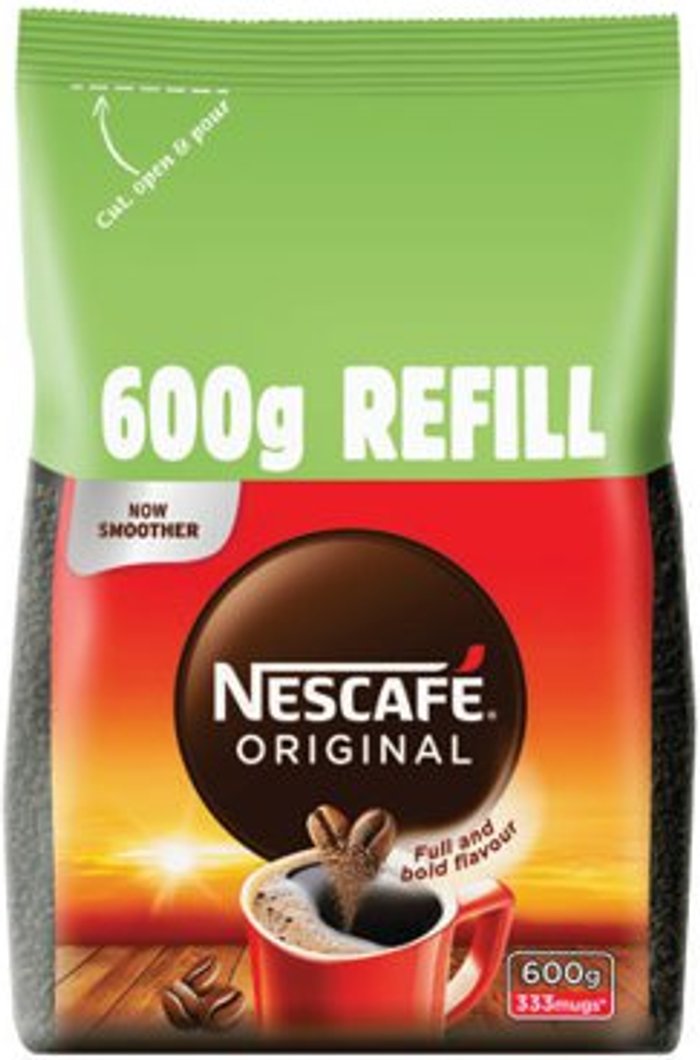 Office Monster | Nescafe Nescafe Original Instant Coffee 600G Refill 12315643 Nescafe Nescafe Original Instant Coffee 600G Refill 12315643