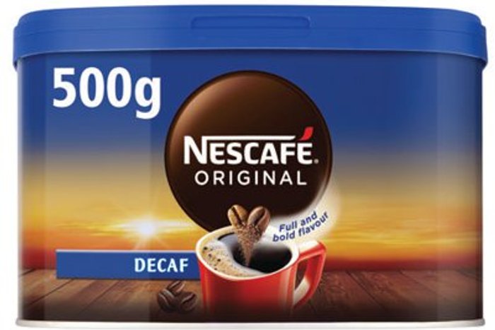 Office Monster | Nescafe Nescafe Decaffeinated Instant Coffee 500g 12315569 Nescafe Nescafe Decaffeinated Instant Coffee 500g 12315569