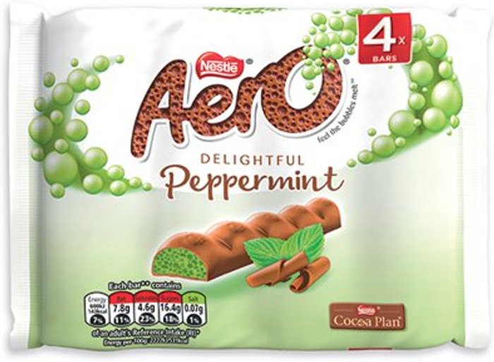 Office Monster | Aero Nestle Aero Peppermint x4 27g Bar Multipack (Pack of 14) 12279052 Aero Nestle Aero Peppermint x4 27g Bar Multipack (Pack of 14) 12279052