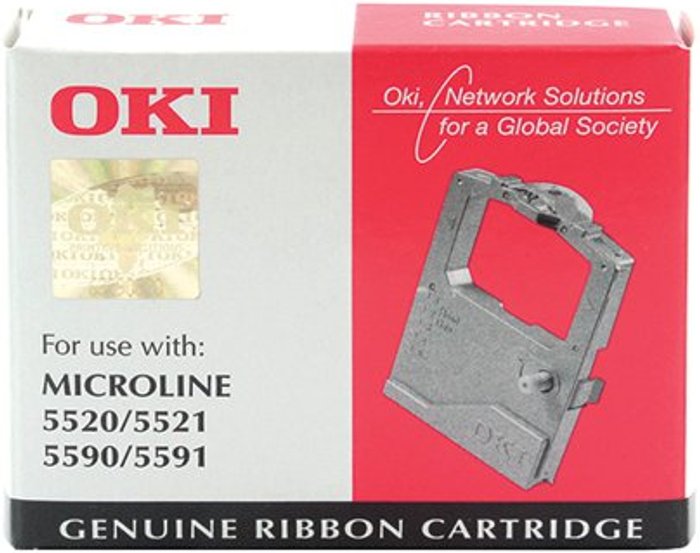 Office Monster | OKI Oki Black Fabric Ribbon For Microline 5500 01126301 OKI Oki Black Fabric Ribbon For Microline 5500 01126301