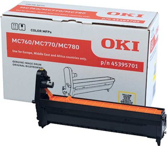Office Monster | OKI Oki MC760/MC770/MC780 Imaging Unit Yellow 45395701 OKI Oki MC760/MC770/MC780 Imaging Unit Yellow 45395701