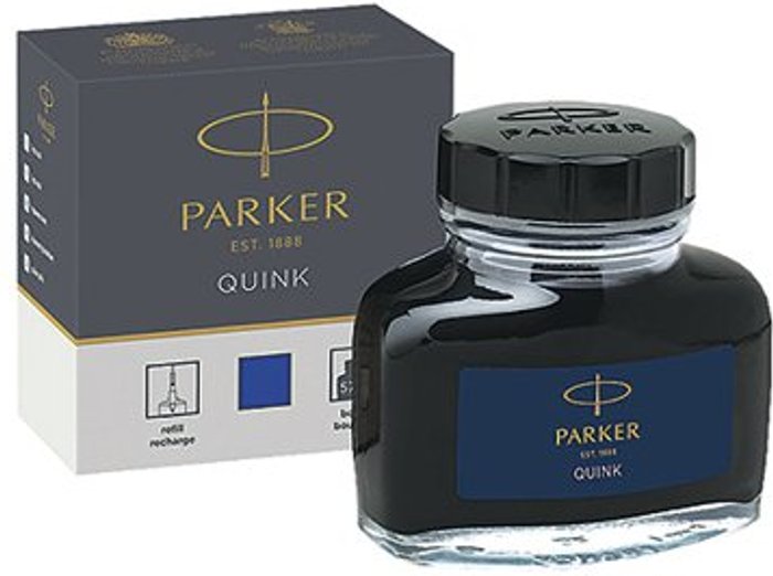Office Monster | Parker Parker Quink Permanent Ink Bottle Blue 2oz S0037470 Parker Parker Quink Permanent Ink Bottle Blue 2oz S0037470