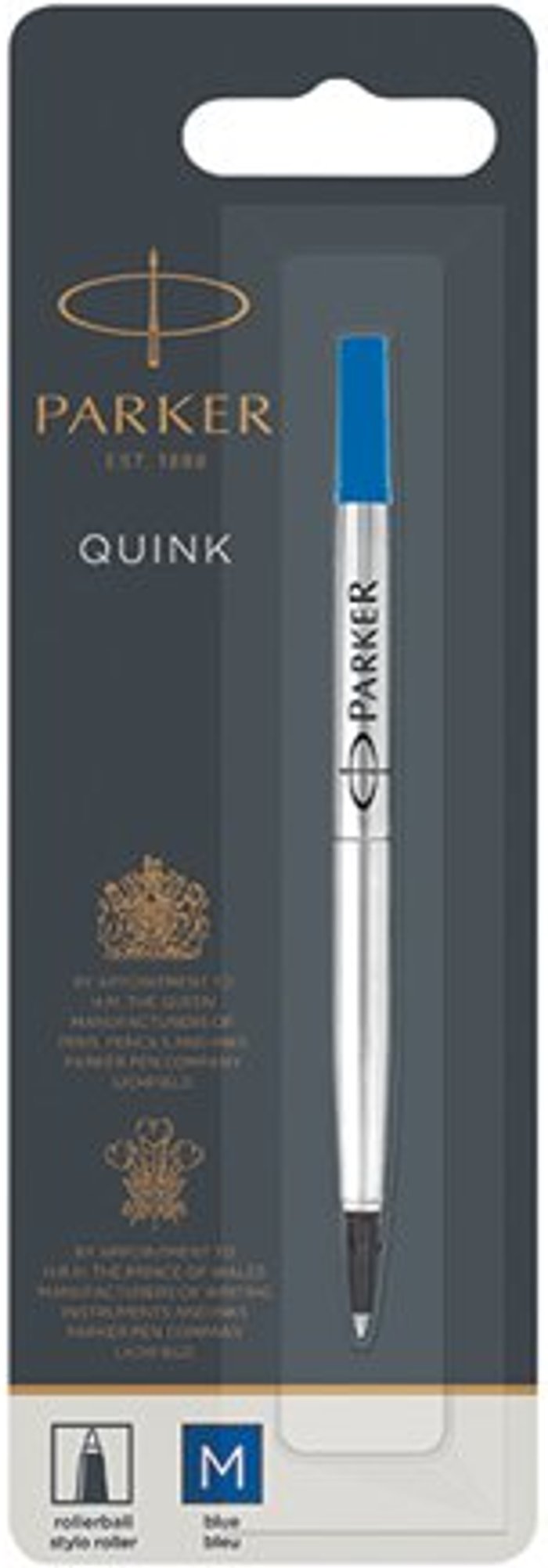 Office Monster | Parker Parker Rollerball Refill Medium Blue (Pack of 12) S0881250 Parker Parker Rollerball Refill Medium Blue (Pack of 12) S0881250