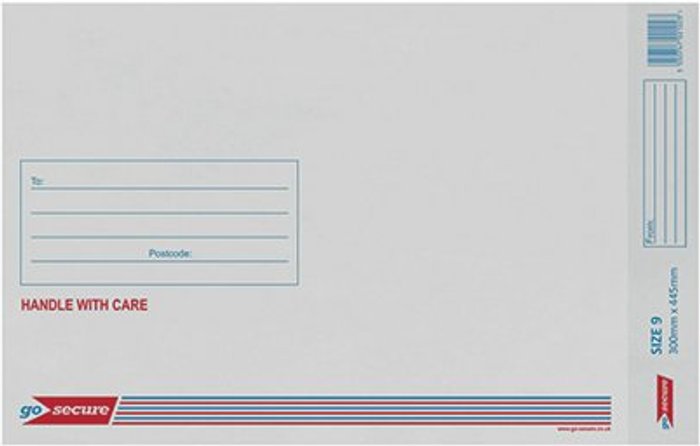 Office Monster | GoSecure GoSecure Bubble Lined Envelope Size 9 300x445mm White (Pack of 20) PB02130 GoSecure GoSecure Bubble Lined Envelope Size 9 300x445mm White (Pack of 20) PB02130