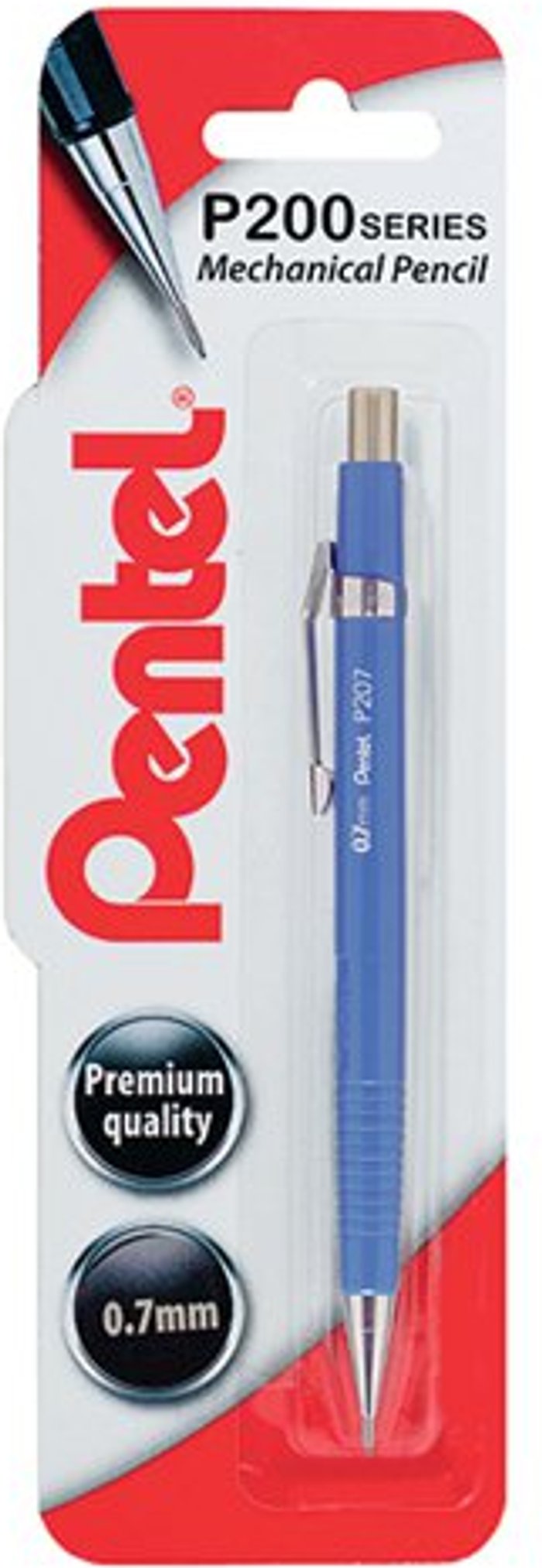 Office Monster | Pentel Pentel P200 Automatic Pencil Medium 0.7mm Blue Barrel XP207 Pentel Pentel P200 Automatic Pencil Medium 0.7mm Blue Barrel XP207