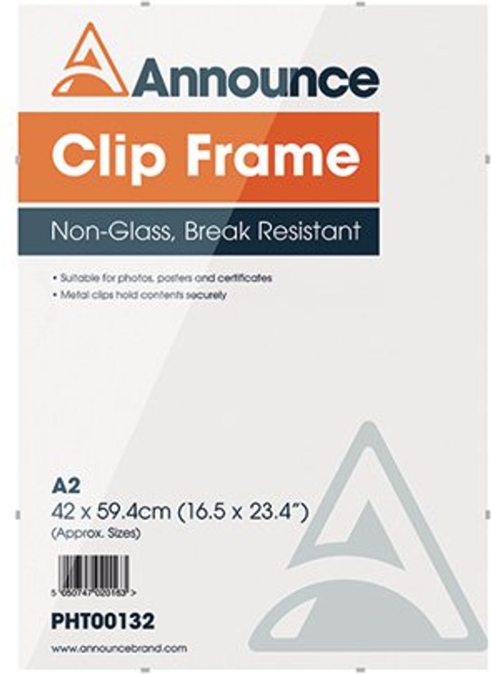 Office Monster | Announce Announce Metal Clip Frame A2 PHT00132 Announce Announce Metal Clip Frame A2 PHT00132