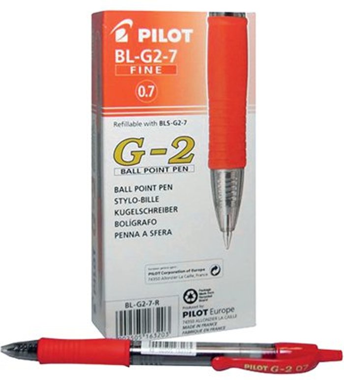 Office Monster | Pilot Pilot G207 Gel Ink Retractable Rollerball Pen Red (Pack of 12) G2RED Pilot Pilot G207 Gel Ink Retractable Rollerball Pen Red (Pack of 12) G2RED
