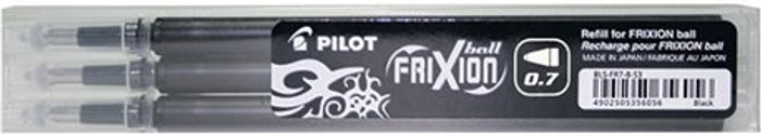Office Monster | Frixion Pilot FriXion Rollerball Pen Refill Medium Black (Pack of 3) 075300301 Frixion Pilot FriXion Rollerball Pen Refill Medium Black (Pack of 3) 075300301