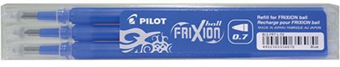 Office Monster | Frixion Pilot FriXion Rollerball Pen Refill Medium Blue (Pack of 3) 075300303 Frixion Pilot FriXion Rollerball Pen Refill Medium Blue (Pack of 3) 075300303