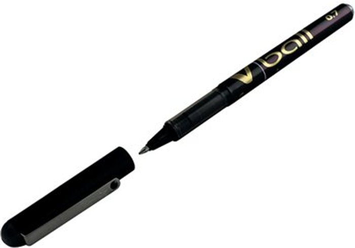Office Monster | Pilot Pilot V-Ball Rollerball Pen Fine Black (Pack of 12) BLVB7-01 Pilot Pilot V-Ball Rollerball Pen Fine Black (Pack of 12) BLVB7-01