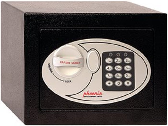 Office Monster | Phoenix Phoenix Black Compact Home and Office Security Safe Size 1 Electric Lock SS0721E Phoenix Phoenix Black Compact Home and Office Security Safe Size 1 Electric Lock SS0721E