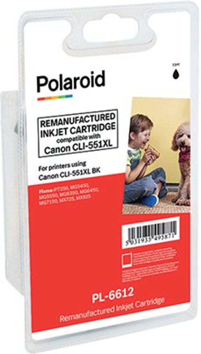 Office Monster | Polaroid Prints Polaroid Canon CLI-551XL Black Inkjet Cartridge 6443B001-COMP Polaroid Prints Polaroid Canon CLI-551XL Black Inkjet Cartridge 6443B001-COMP