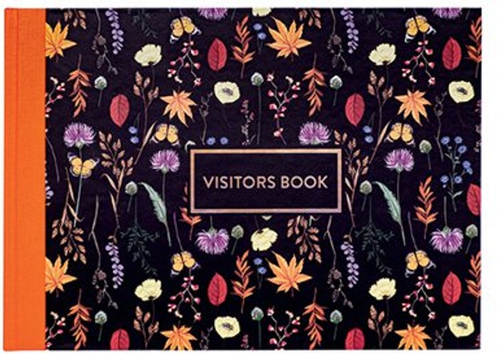 Office Monster | Pukka Pukka Pad Bloom Visitors Book Black 9687-BLM Pukka Pukka Pad Bloom Visitors Book Black 9687-BLM
