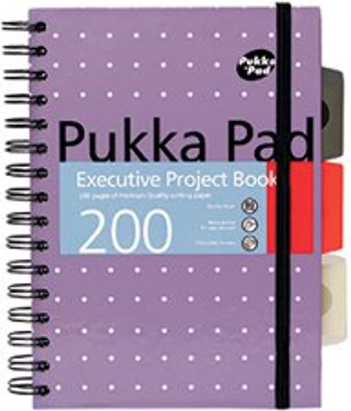 Office Monster | Pukka Pukka Pad Executive Ruled Wirebound Project Book A5 (Pack of 3) 6336-MET Pukka Pukka Pad Executive Ruled Wirebound Project Book A5 (Pack of 3) 6336-MET