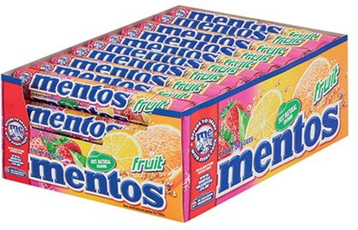 Office Monster | Mentos Mentos Fruit Sweets (Pack of 40) 2027 Mentos Mentos Fruit Sweets (Pack of 40) 2027